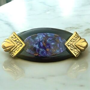 Vintage 1980’s XL French Barrette Hair Clip, Loud, Bold and Fabulous! Unworn, 4”